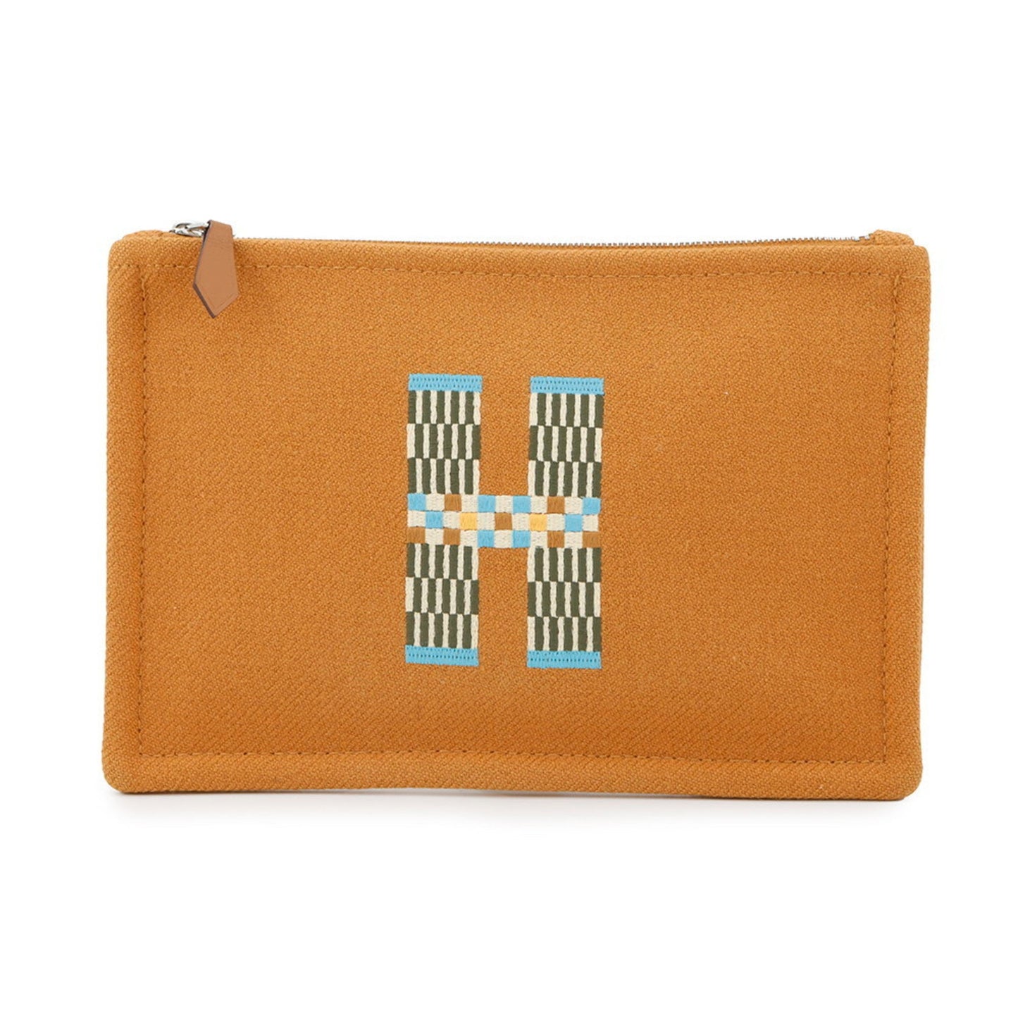 Hermes Cognac Wool 100% Pouch ( )