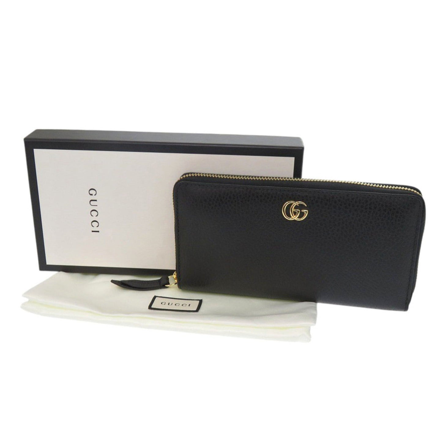 Gucci Black Leather Long Wallet (Bi-Fold) ( )