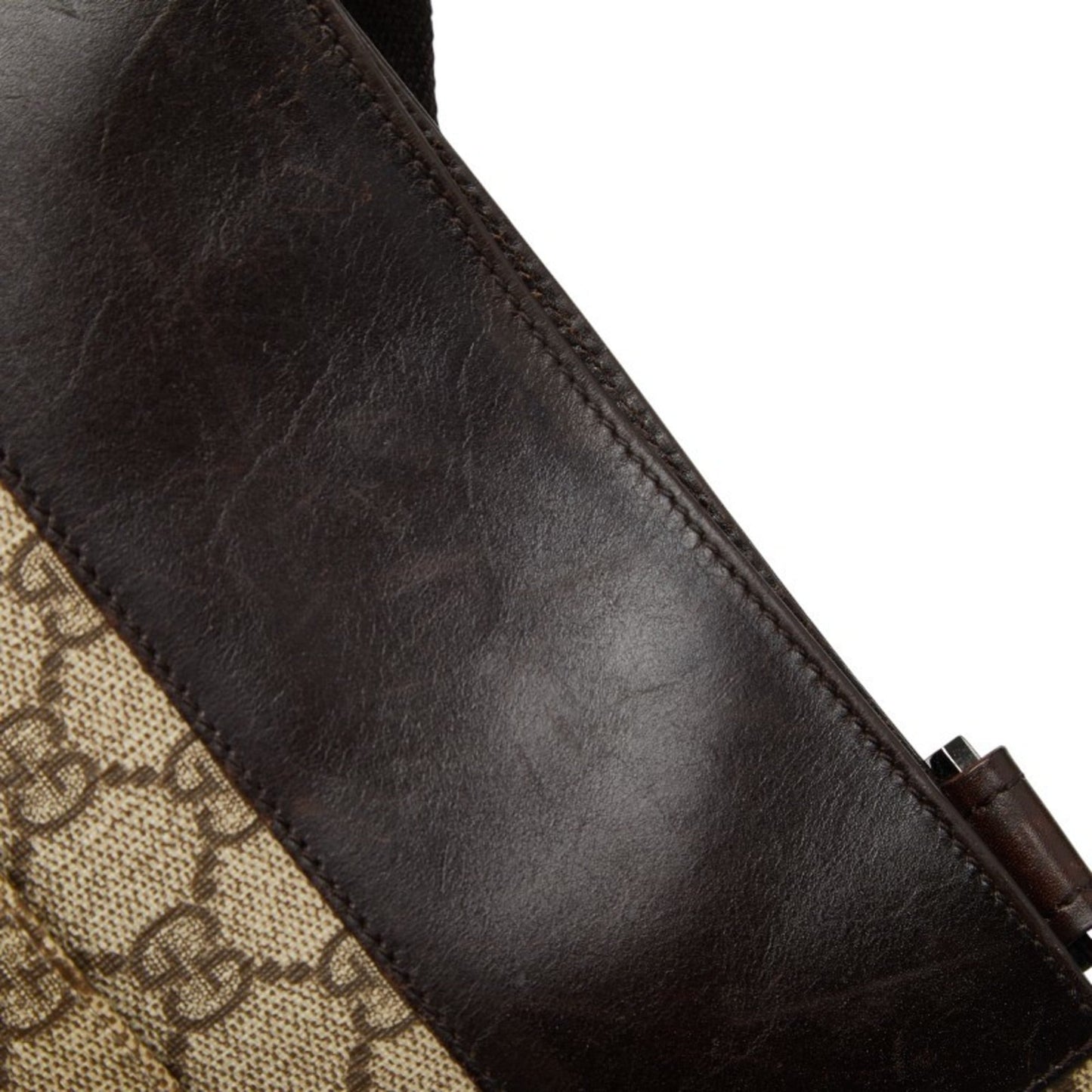 Gucci Beige Brown Pvc Leather Shoulder Bag ( )