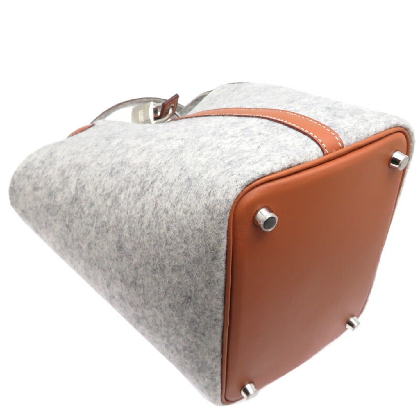 Hermes Gold Felt Swift Leather Handbag ( )