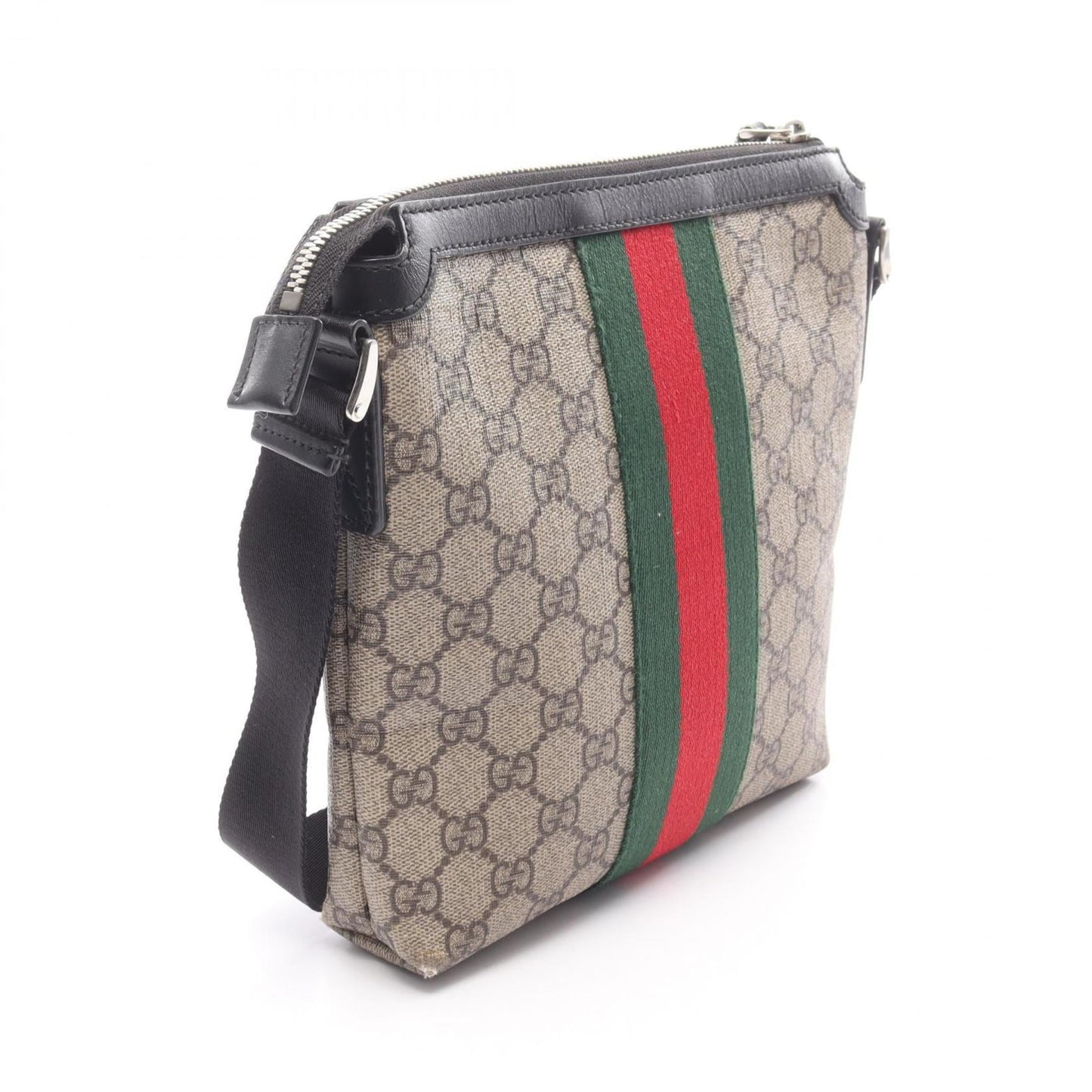Gucci Beige Multi-Color Gg Supreme Leather Shoulder Bag ( )