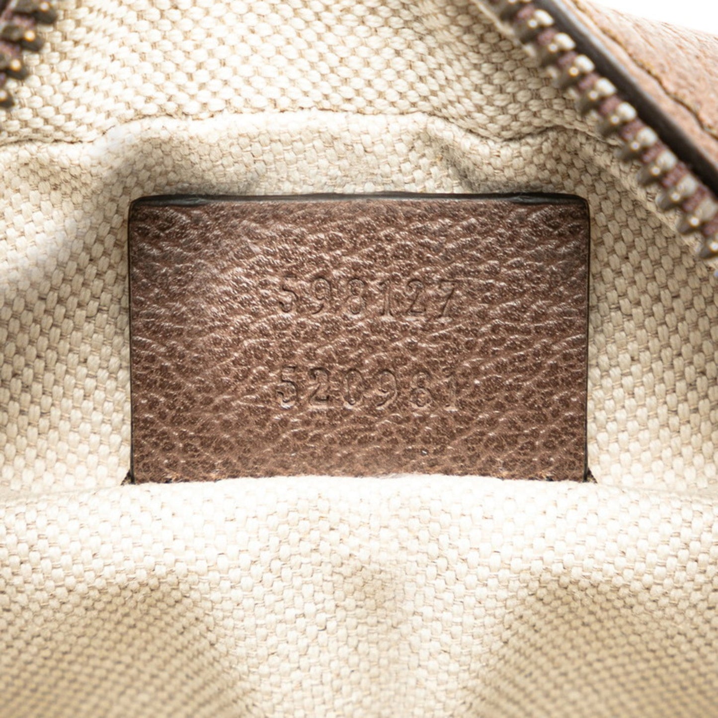 Gucci Sherry Line Beige Brown Pvc Leather Shoulder Bag ( )