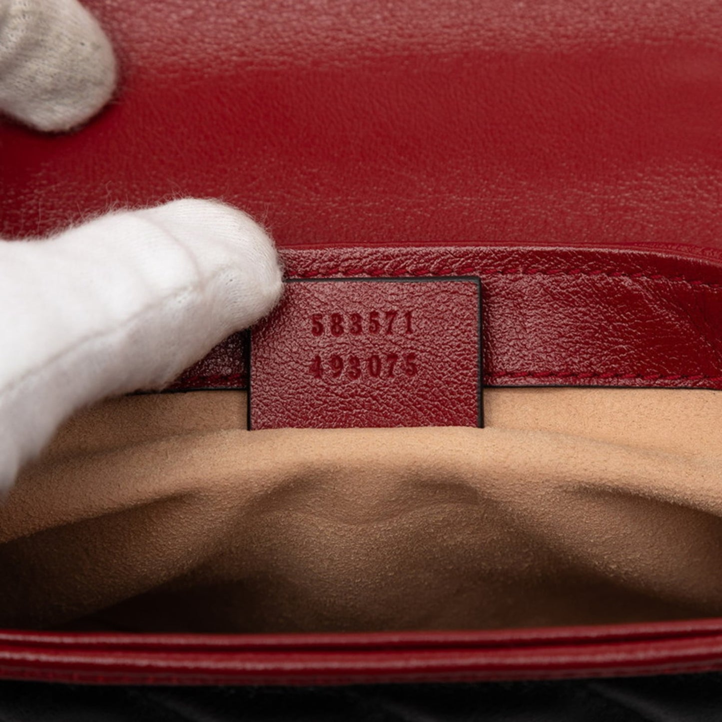 Gucci Black Red Color Leather Shoulder Bag ( )