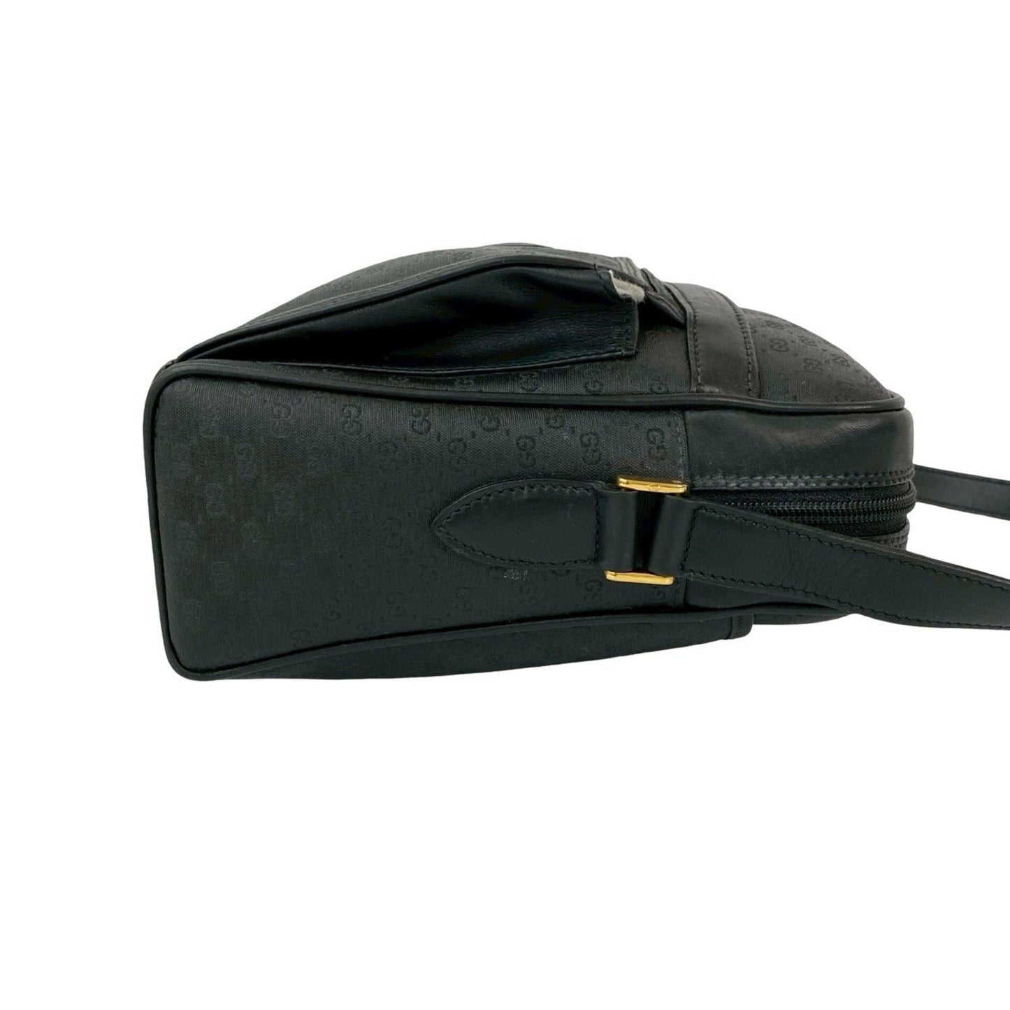 Gucci Black Leather Pvc Pochette Shoulder Bag ( )