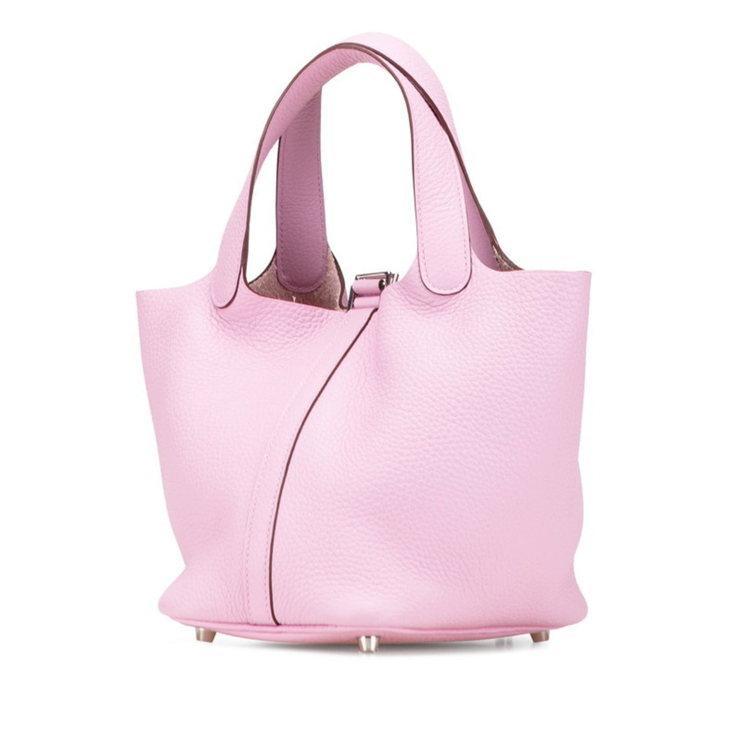 Hermes Picotin Pink Taurillon Clemence Leather Handbag ( )