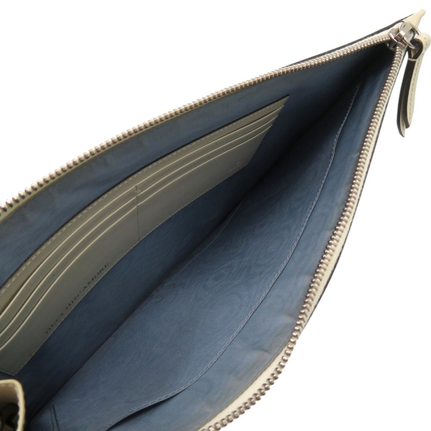 Gucci Gold Ivory Leather Clutch Bag ( )