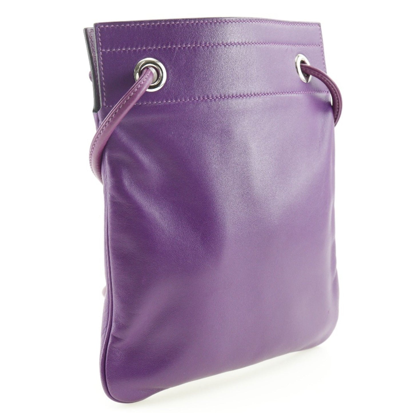 Hermes Purple Swift Leather Shoulder Bag ( )