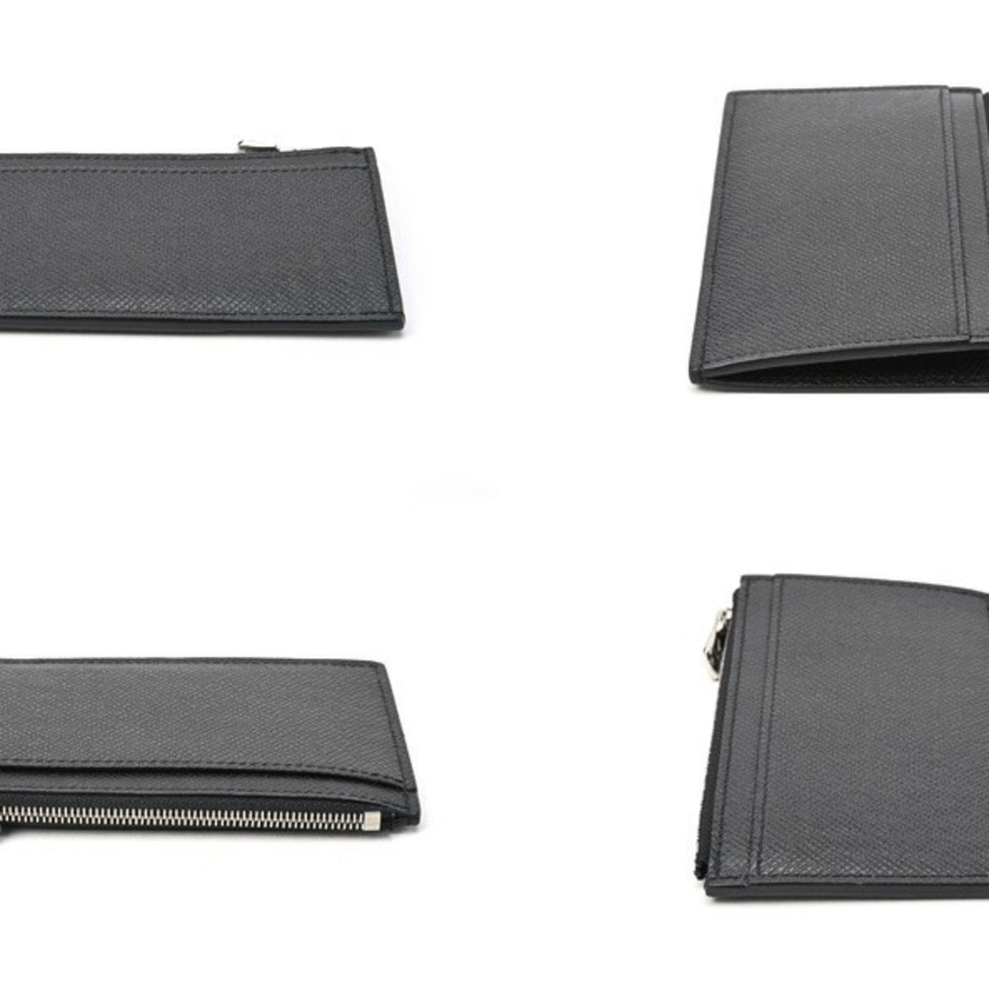 LOUIS VUITTON Coin Card Holder Zip Case M62914 Taiga Noir