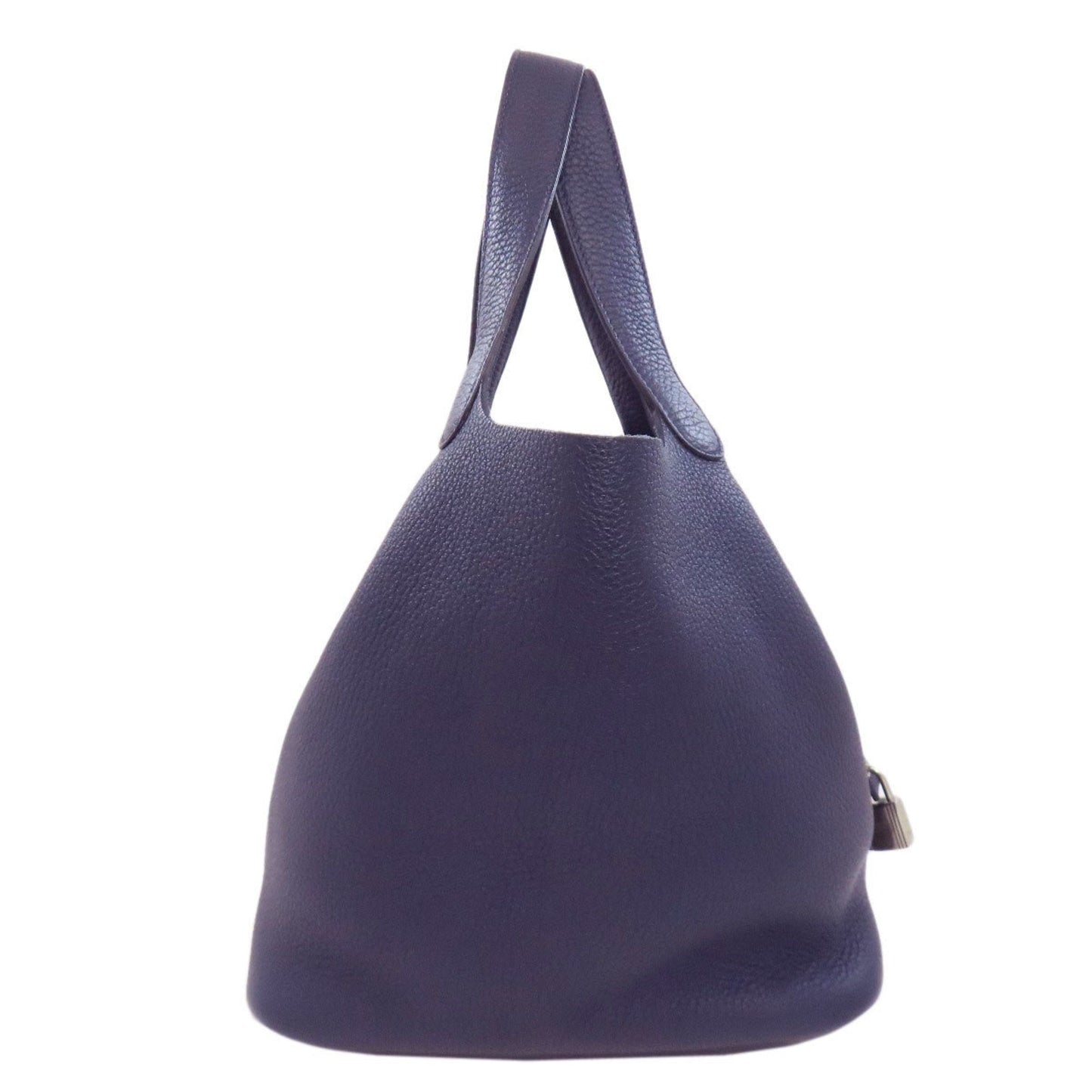 Hermes Navy Taurillon Clemence Leather Handbag ( )