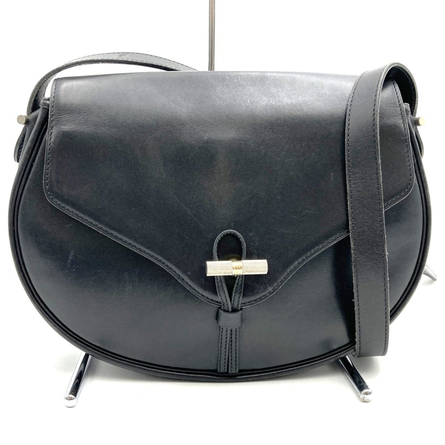 Christian Dior Black Leather Shoulder Bag ()
