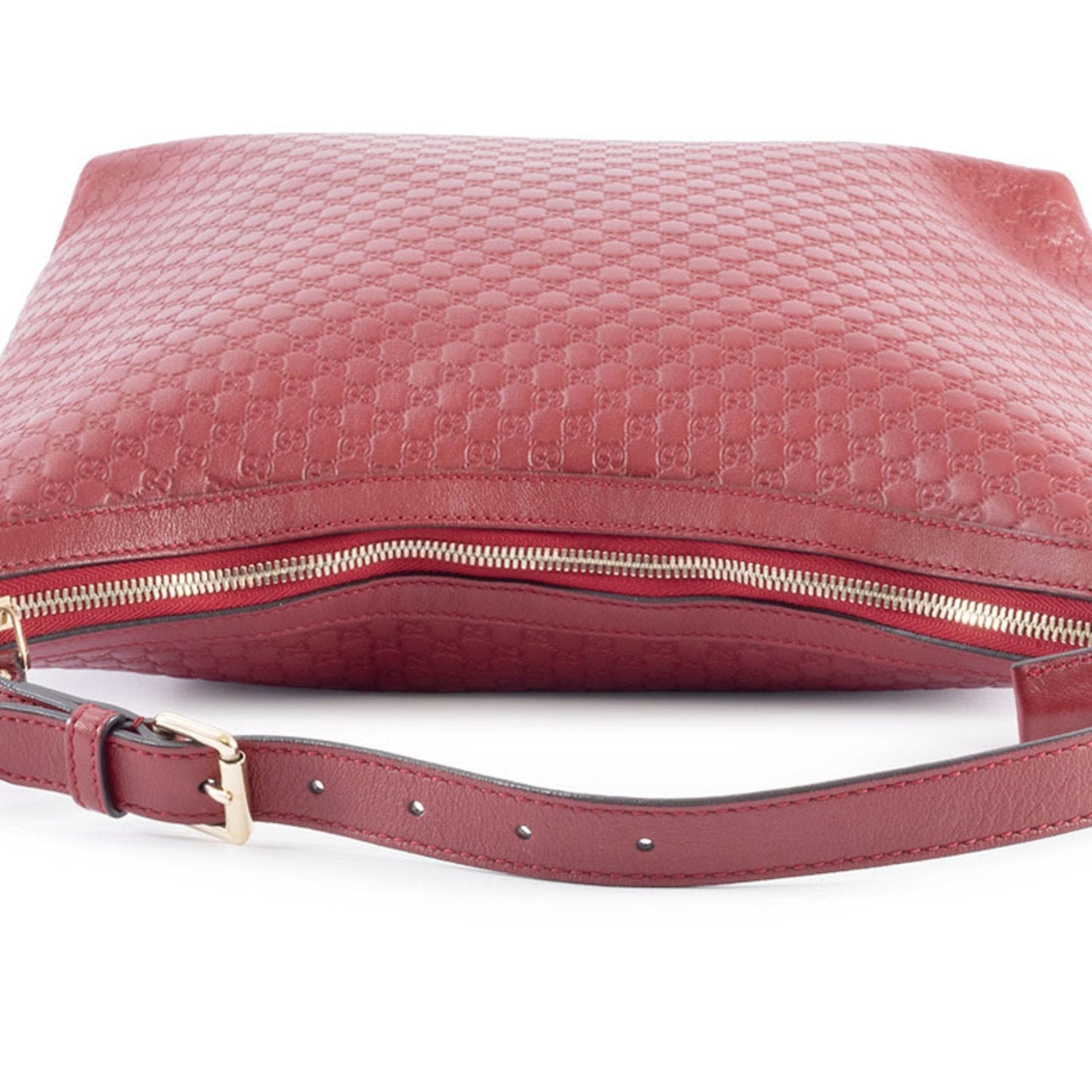 Gucci Microguccissima Red Color Leather Shoulder Bag ( )