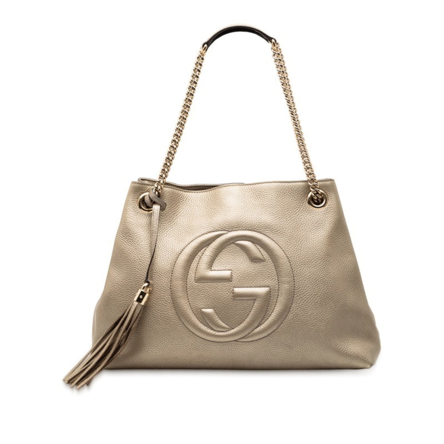 Gucci Sukey Gold Leather Tote Bag ( )