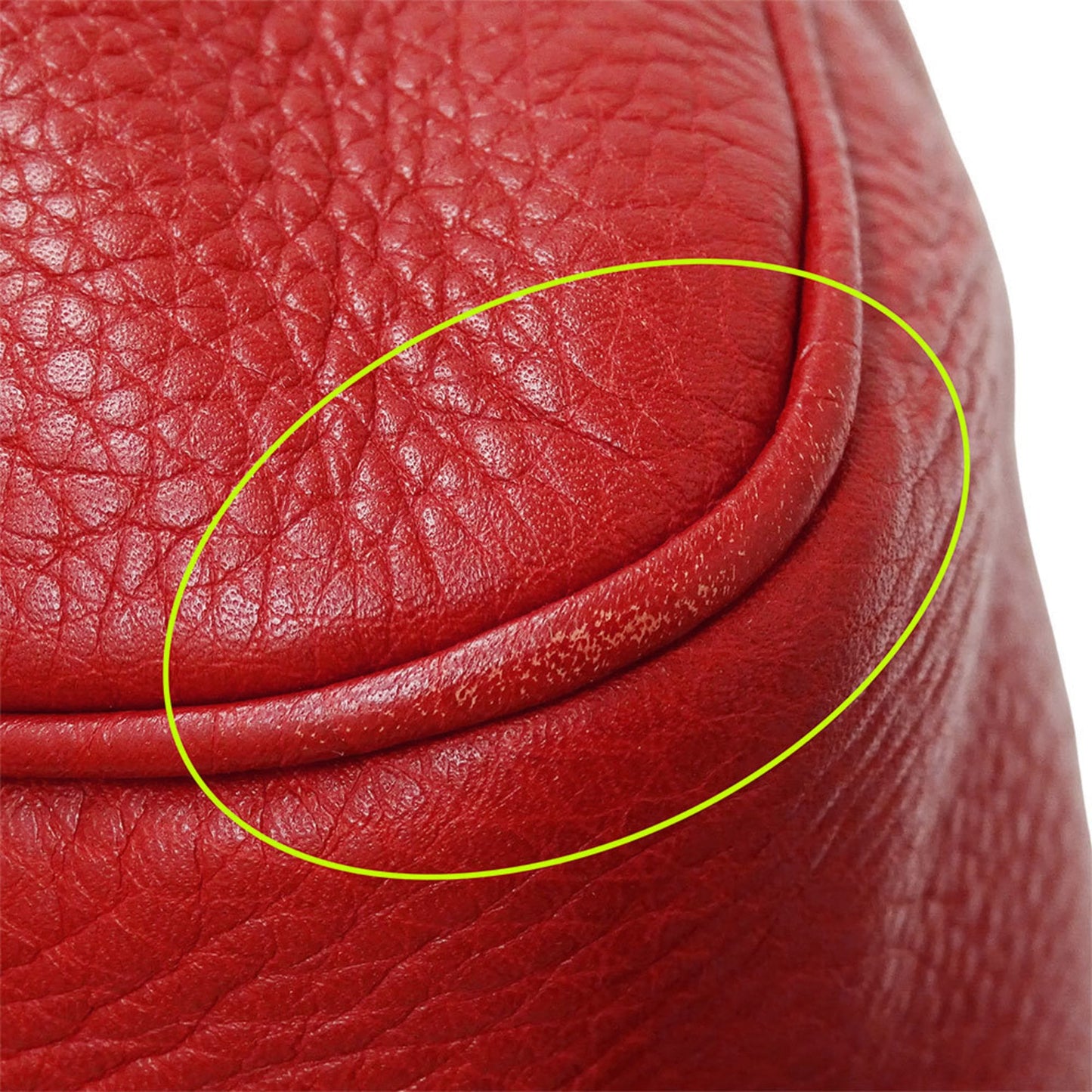 Gucci Red Color Leather Handbag Shoulder Bag ( )