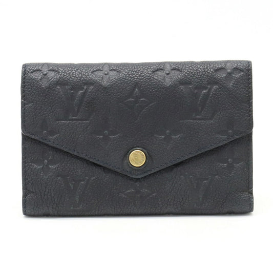 LOUIS VUITTON Monogram Empreinte Portefeuille Curieuse Trifold Wallet Infini Black M60539