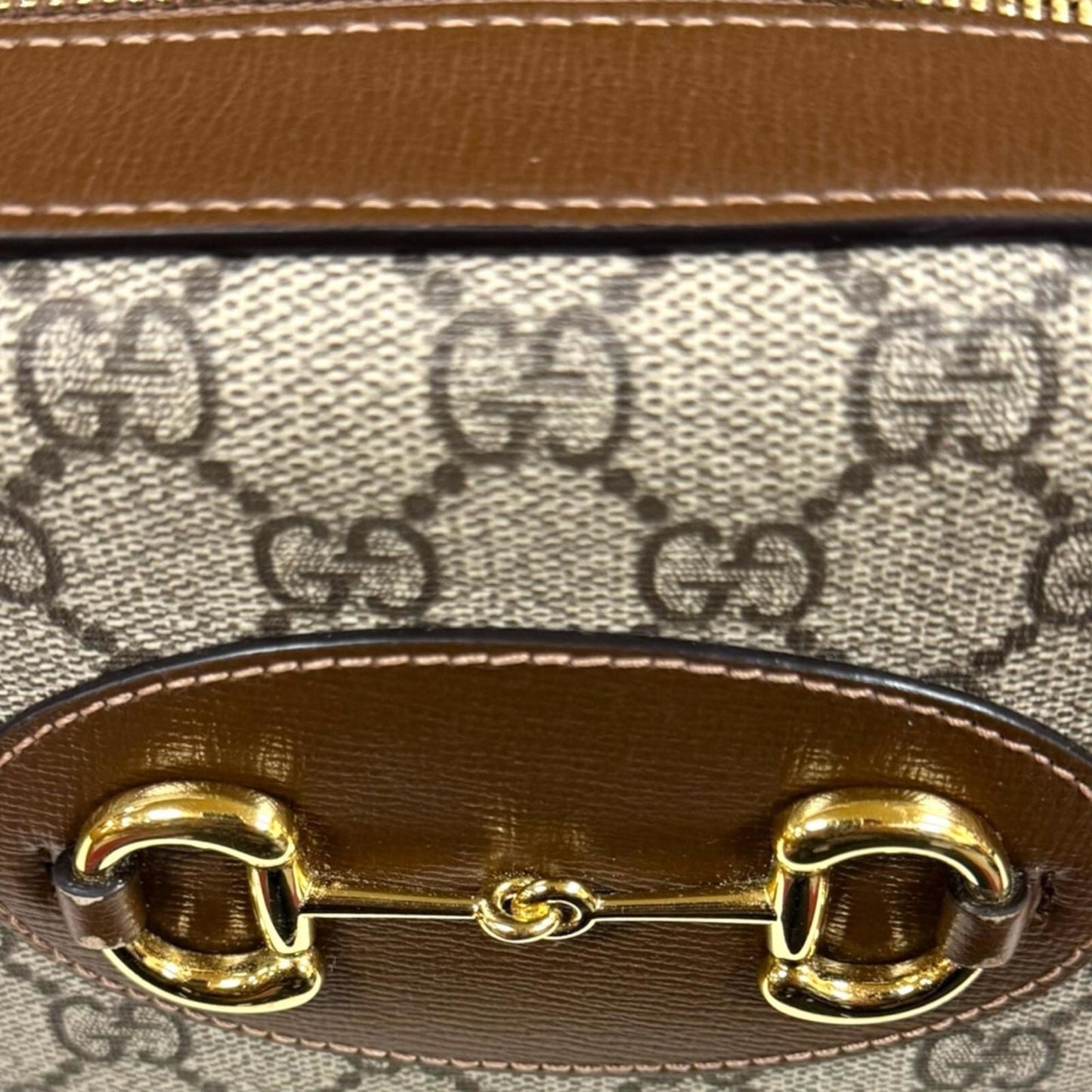 Gucci Horsebit Brown Gg Supreme Shoulder Bag ( )