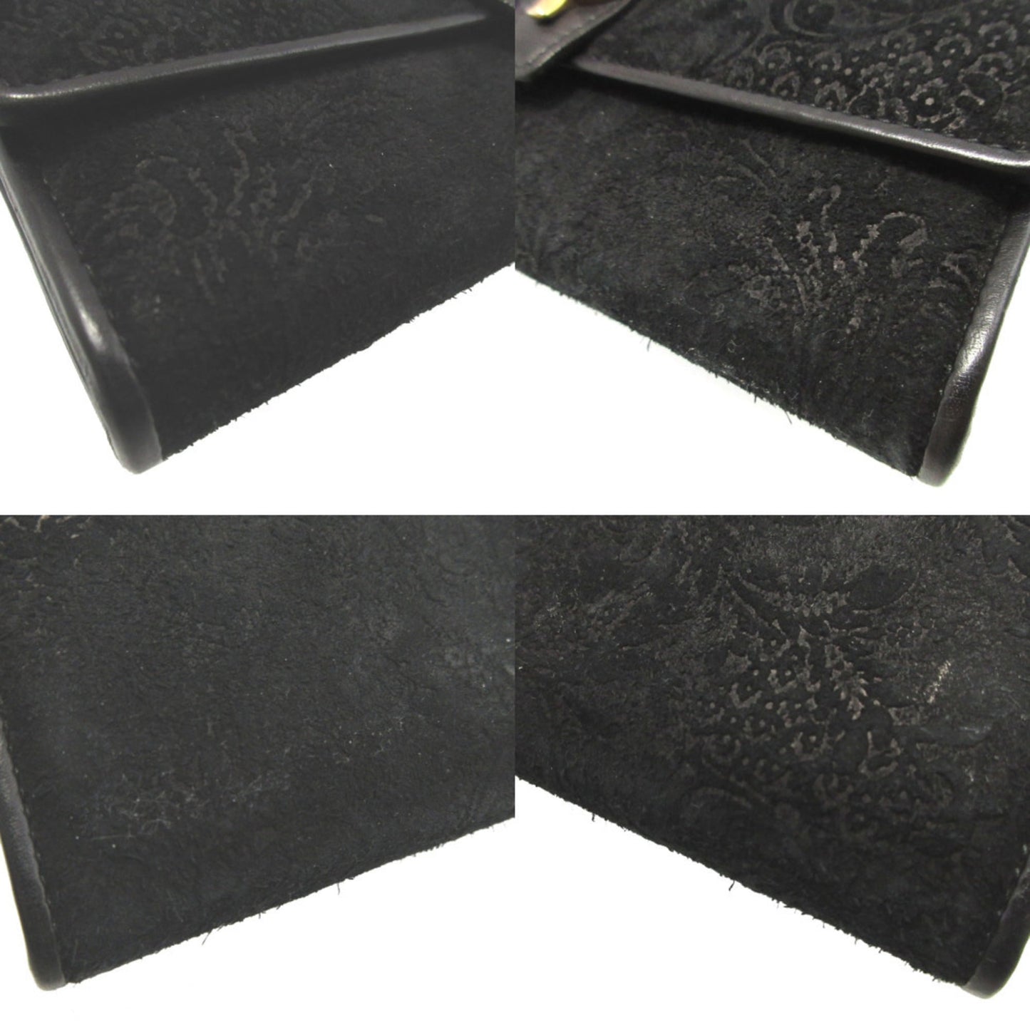 Gucci Black Suede Long Wallet (Bi-Fold) ( )