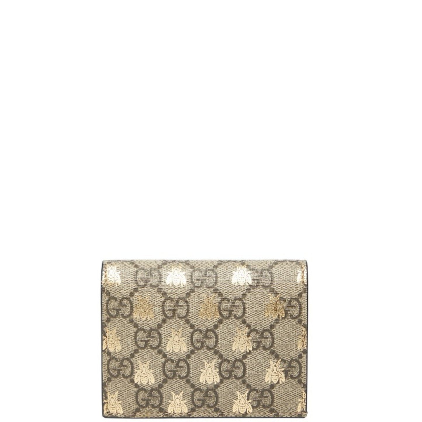 Gucci Gold Beige Brown Pvc Wallet (Bi-Fold) ( )