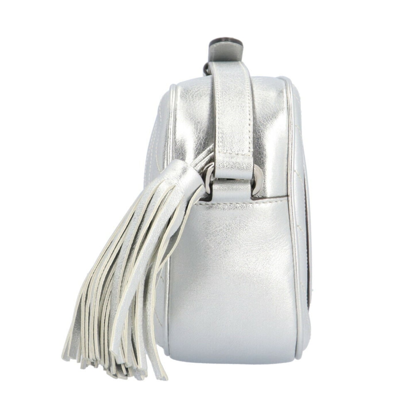 Gucci Silver Leather Shoulder Bag ( )