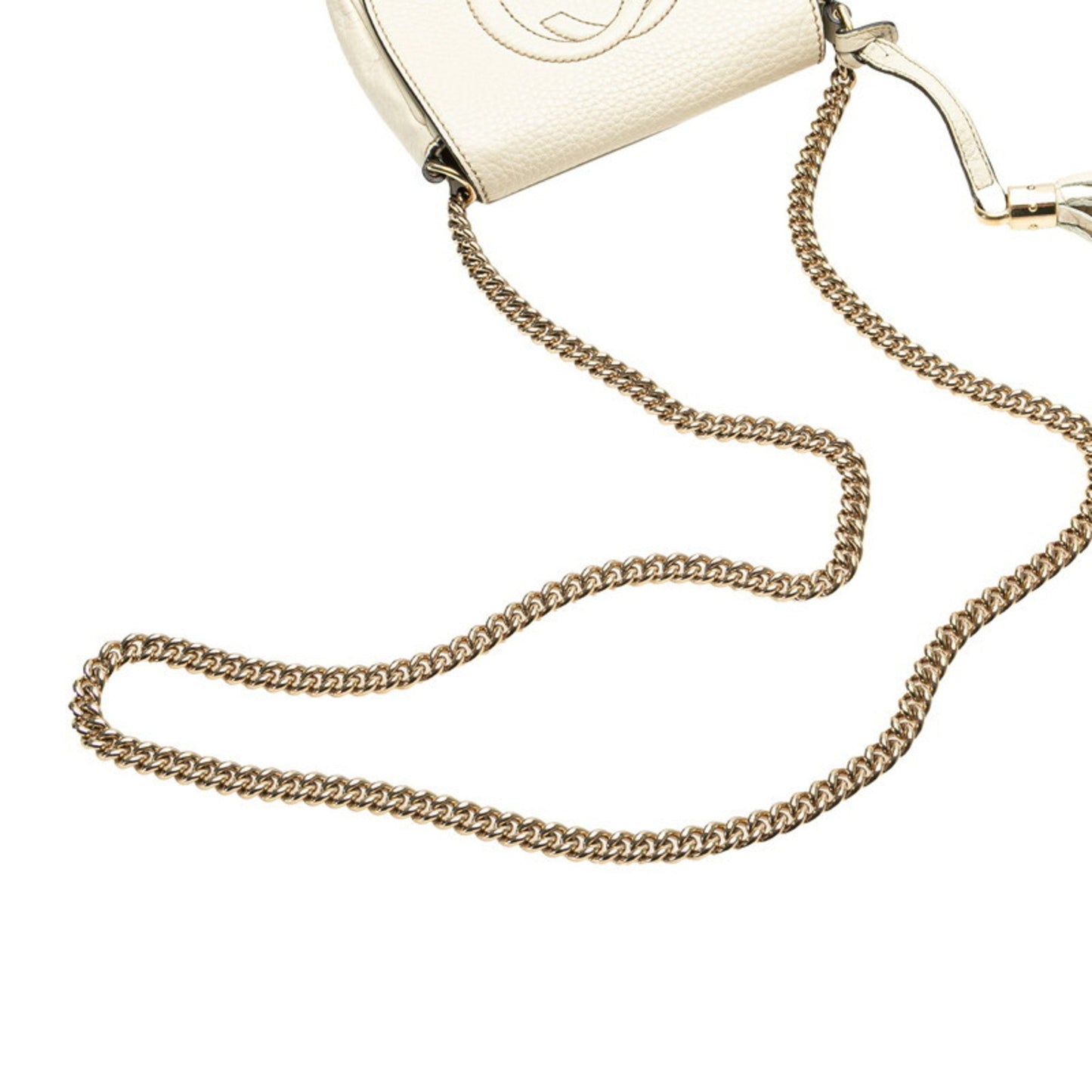 Gucci Soho Ivory White Leather Shoulder Bag ( )