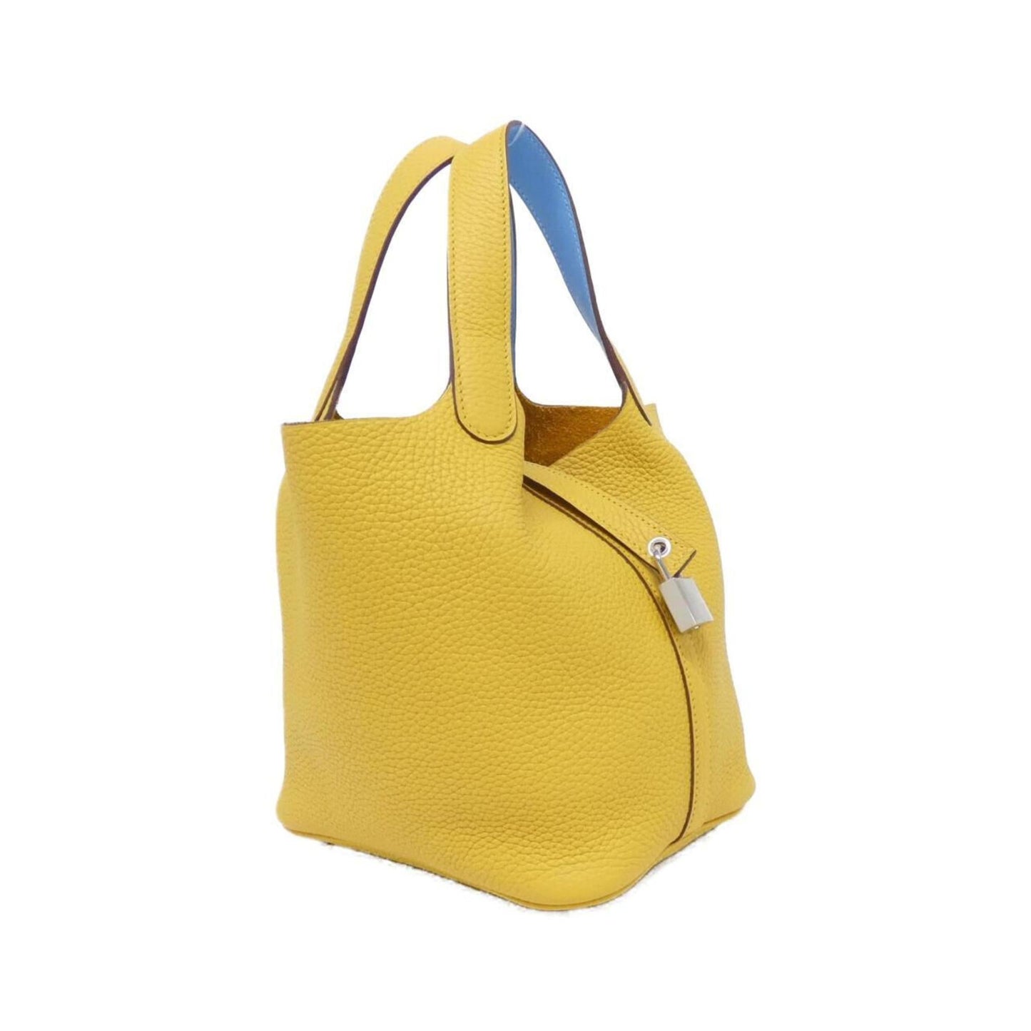 Hermes Picotin Celeste Jaune Taurillon Clemence Leather Swift Leather Handbag ( )