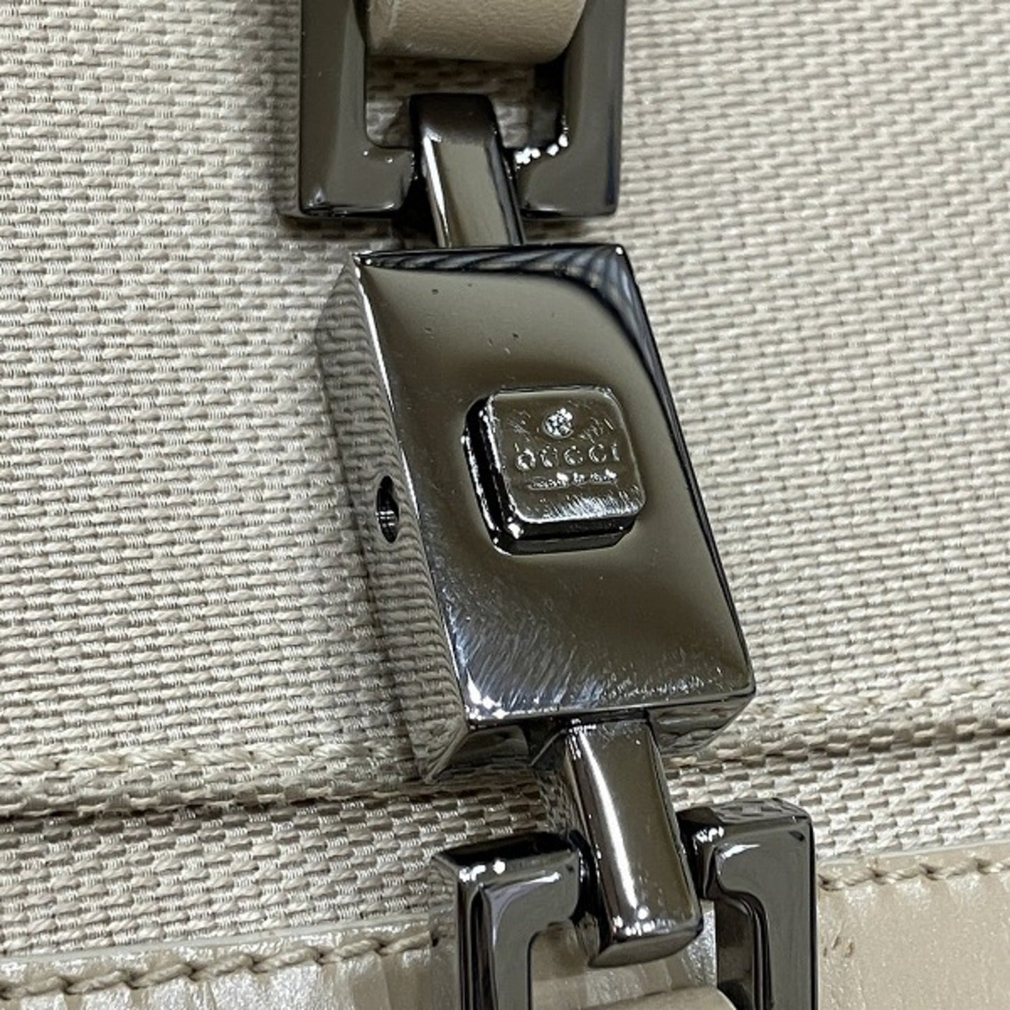 Gucci Leather Canvas Shoulder Bag