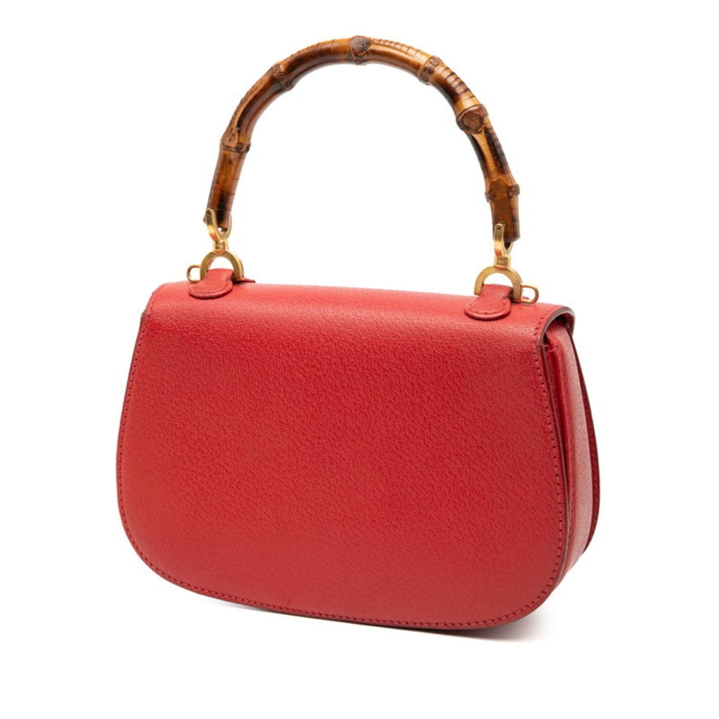 Gucci Red Color Leather Handbag Shoulder Bag ( )