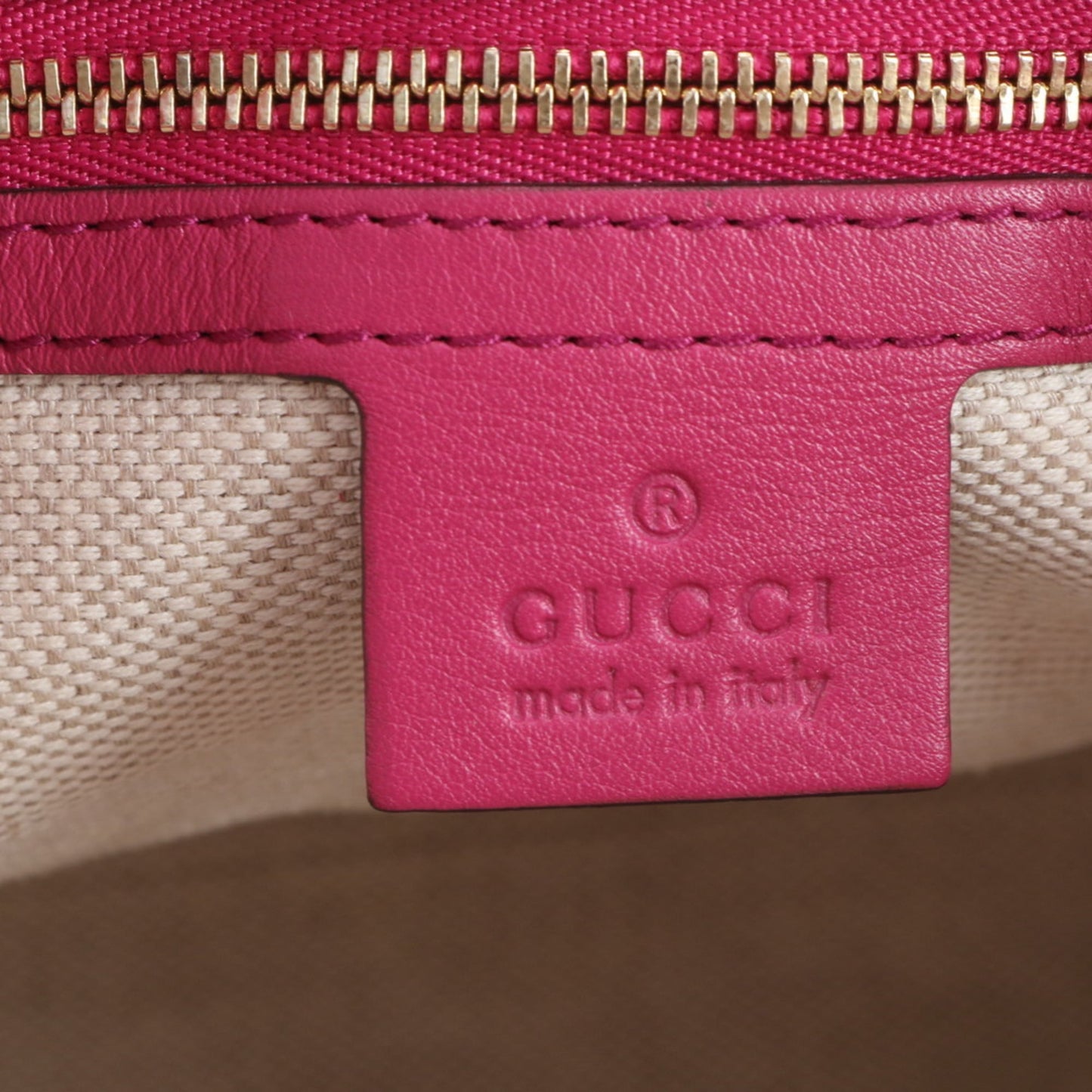 Gucci Pink Red Color Leather Shoulder Bag ( )