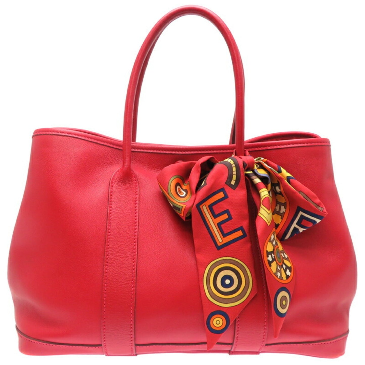 Hermes Red Color Swift Leather Tote Bag ( )
