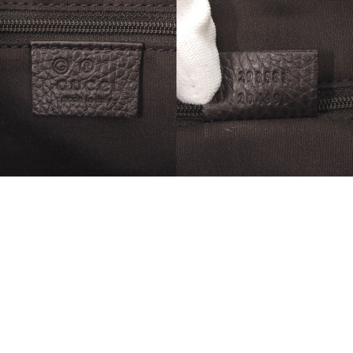Gucci Dark Brown Leather Handbag Shoulder Bag ( )