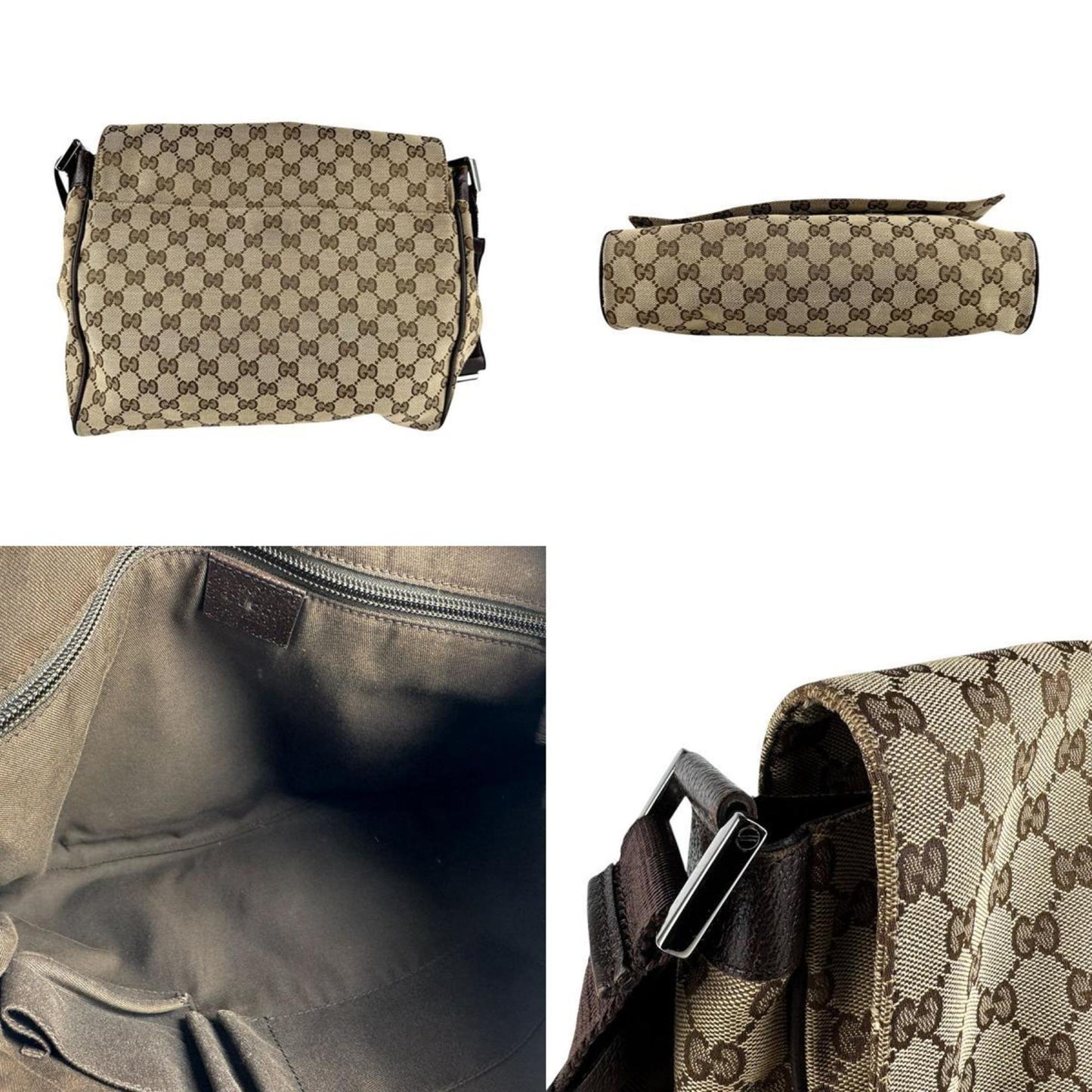 Gucci Brown Gg Canvas Shoulder Bag ( )