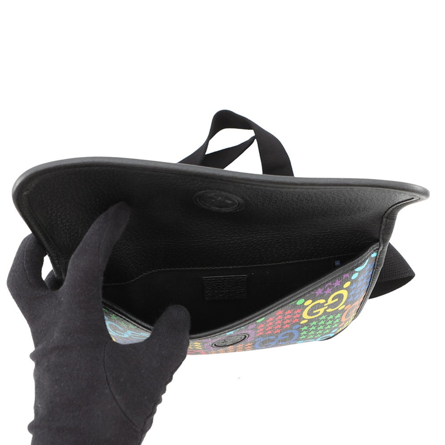 Gucci Black Multi-Color Pvc Sling Bag ( )
