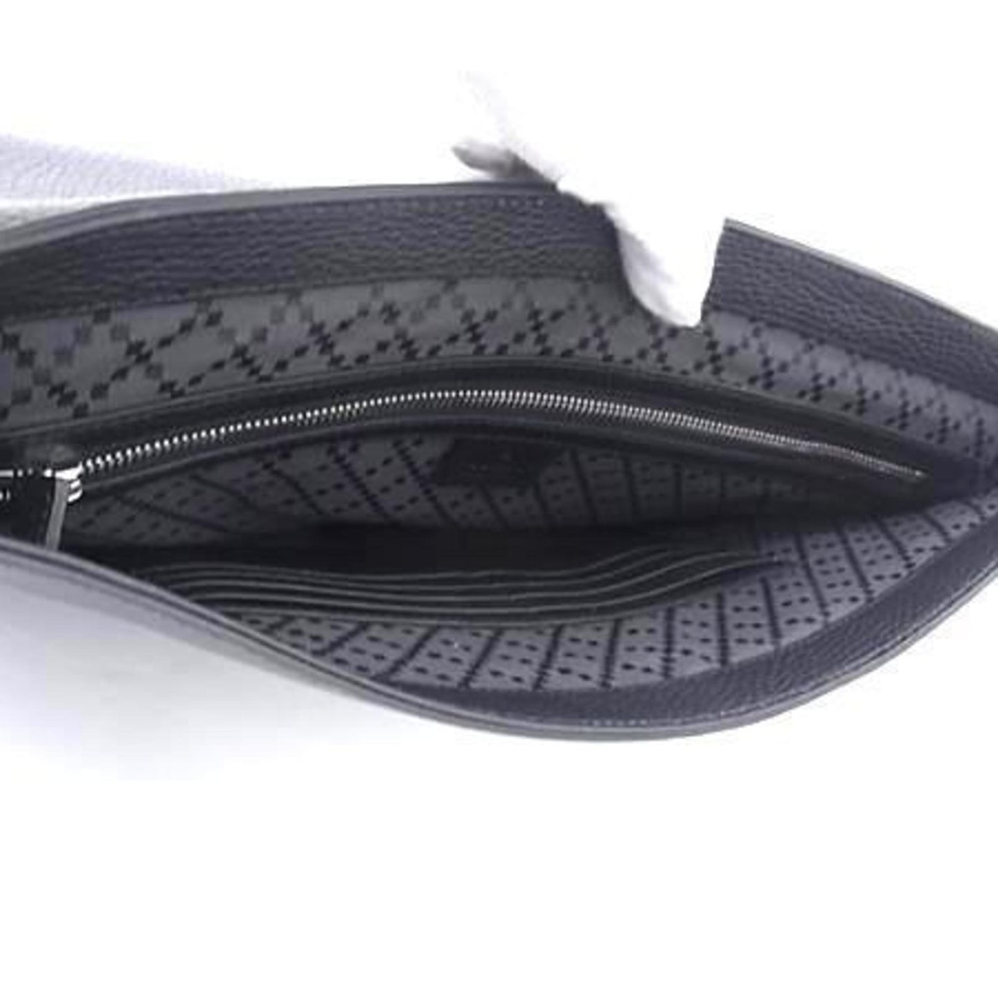 Gucci Black Leather Clutch Bag Handbag ( )
