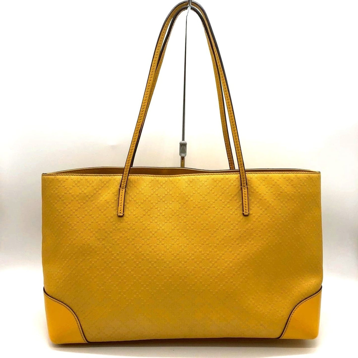 Gucci Diamante Yellow Leather Shoulder Bag Tote Bag ( )