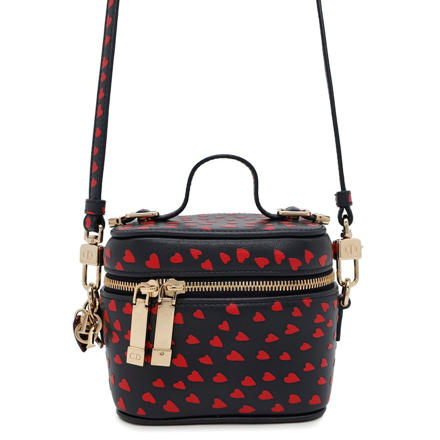 Christian Dior Navy Red Color Leather Shoulder Bag ()