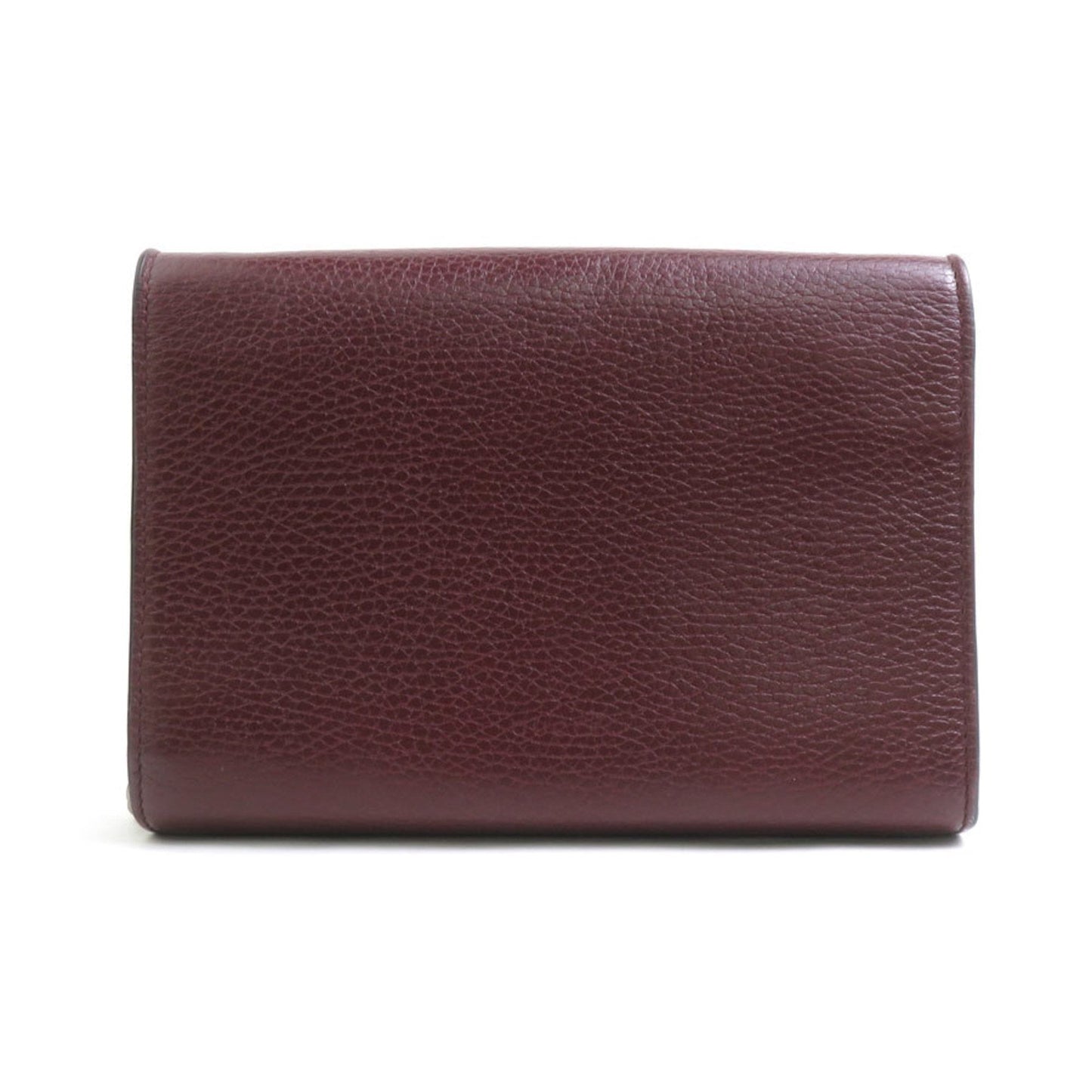 Gucci Bordeaux Leather Chain/Shoulder Wallet ( )