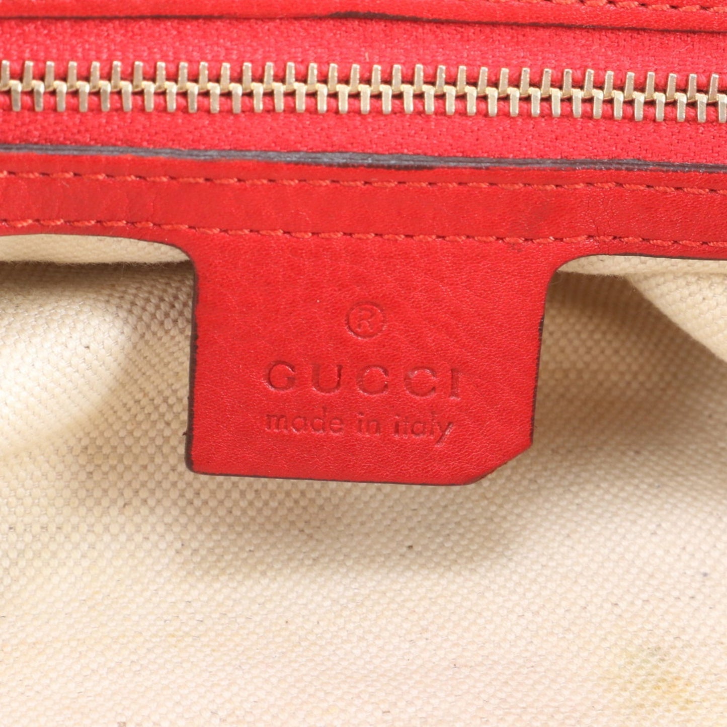 Gucci Red Color Leather Shoulder Bag ( )