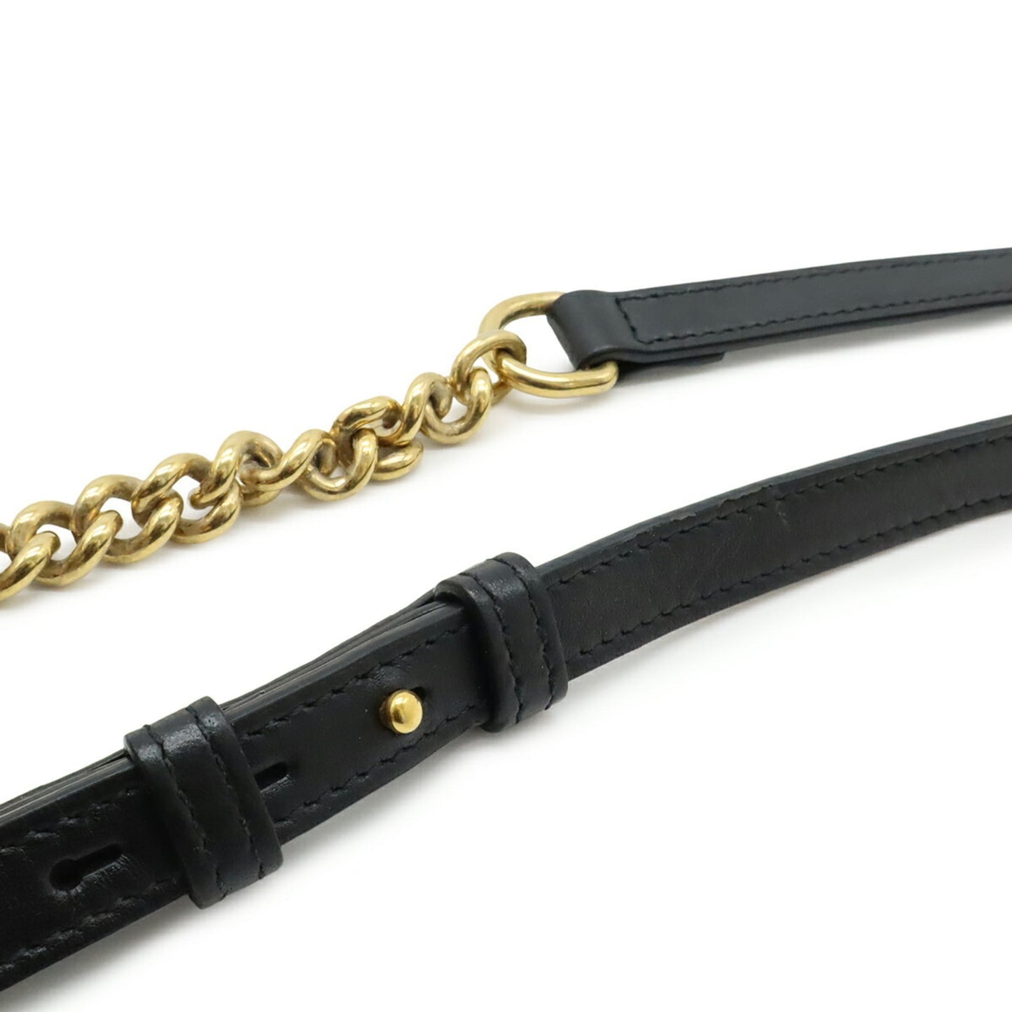 Gucci Gg Marmont Black Leather Pochette Shoulder Bag ( )