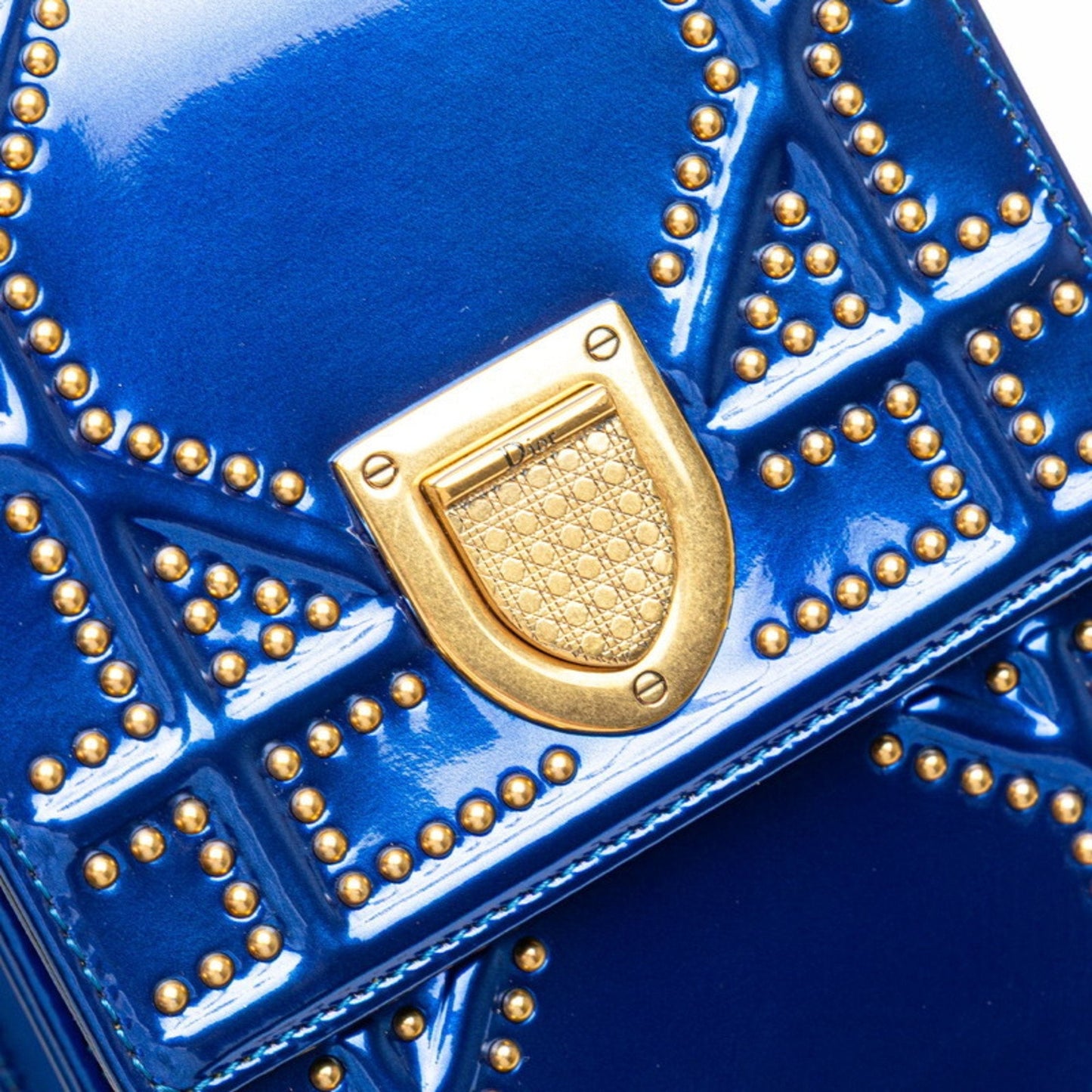 Christian Dior Blue Leather Shoulder Bag ()