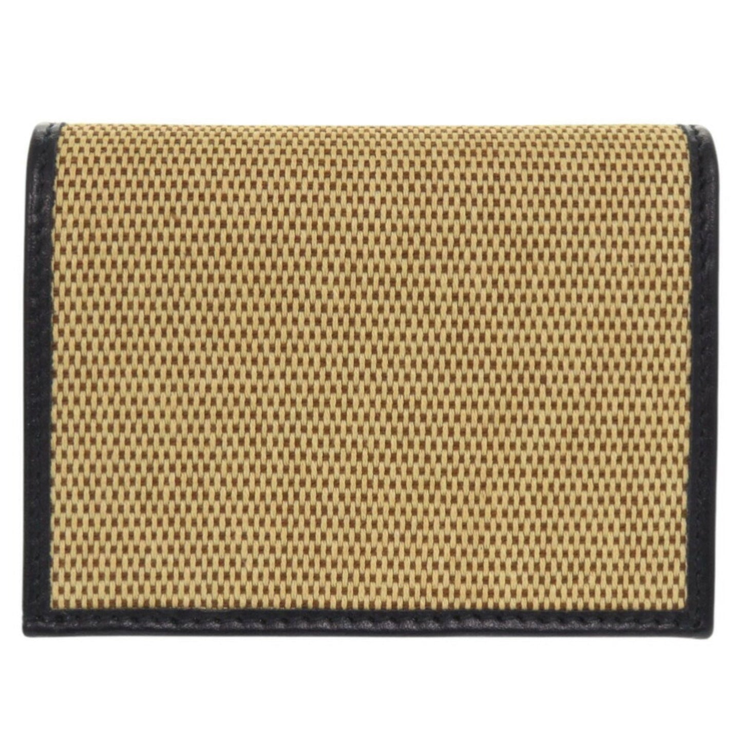 Gucci Beige Navy Canvas Leather Wallet (Bi-Fold) ( )