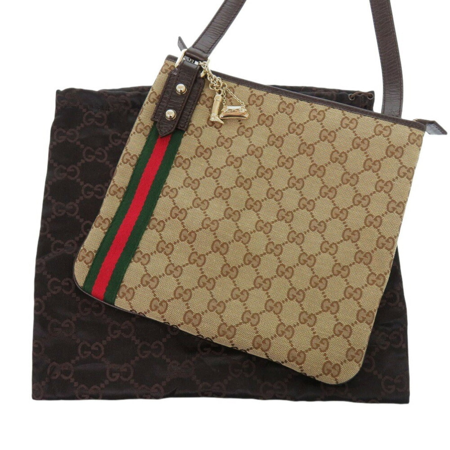 Gucci Beige Gg Canvas Shoulder Bag ( )