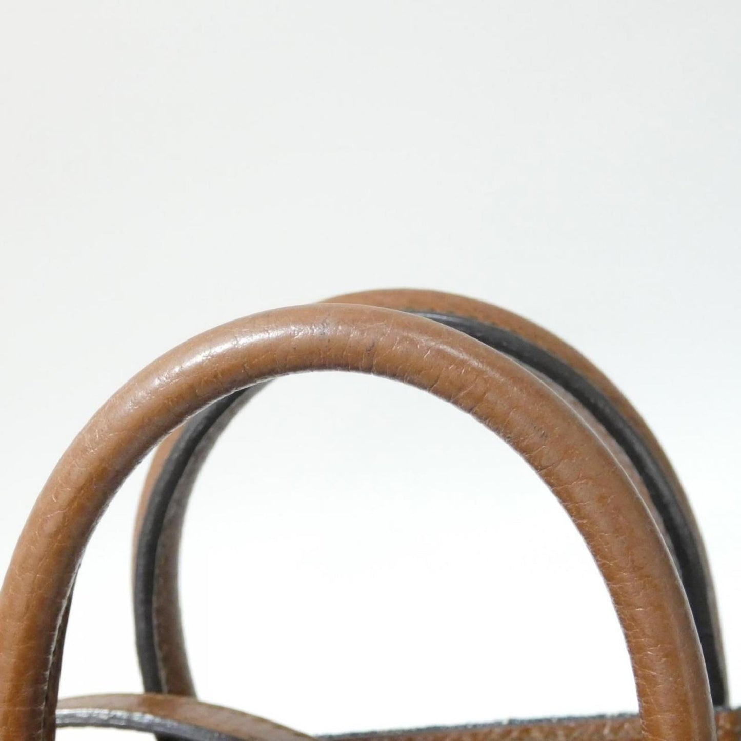 Gucci Brown Dark Blue Jacquard Leather Handbag ( )