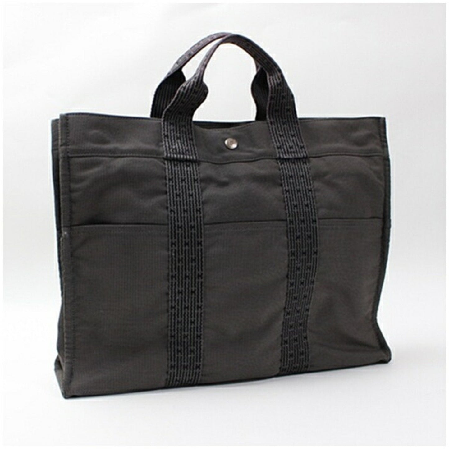 Hermes Her Line Gray Canvas Tote Bag ( )