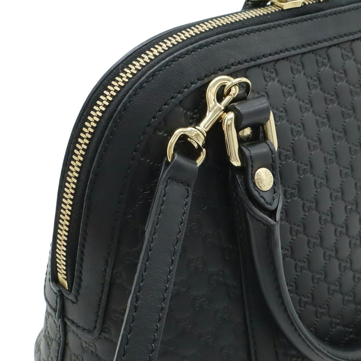 Gucci Black Leather Handbag Shoulder Bag ( )