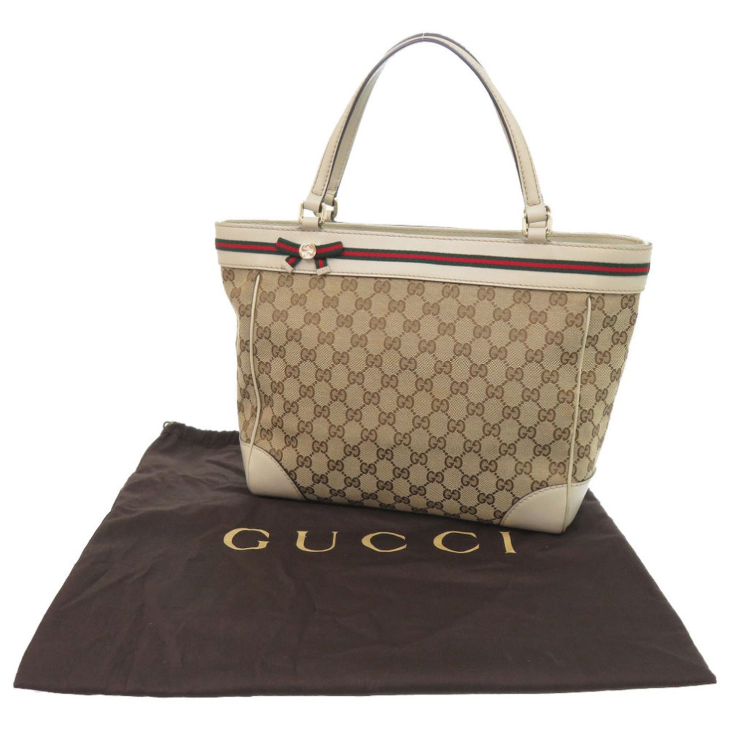 Gucci Beige Gg Canvas Tote Bag ( )