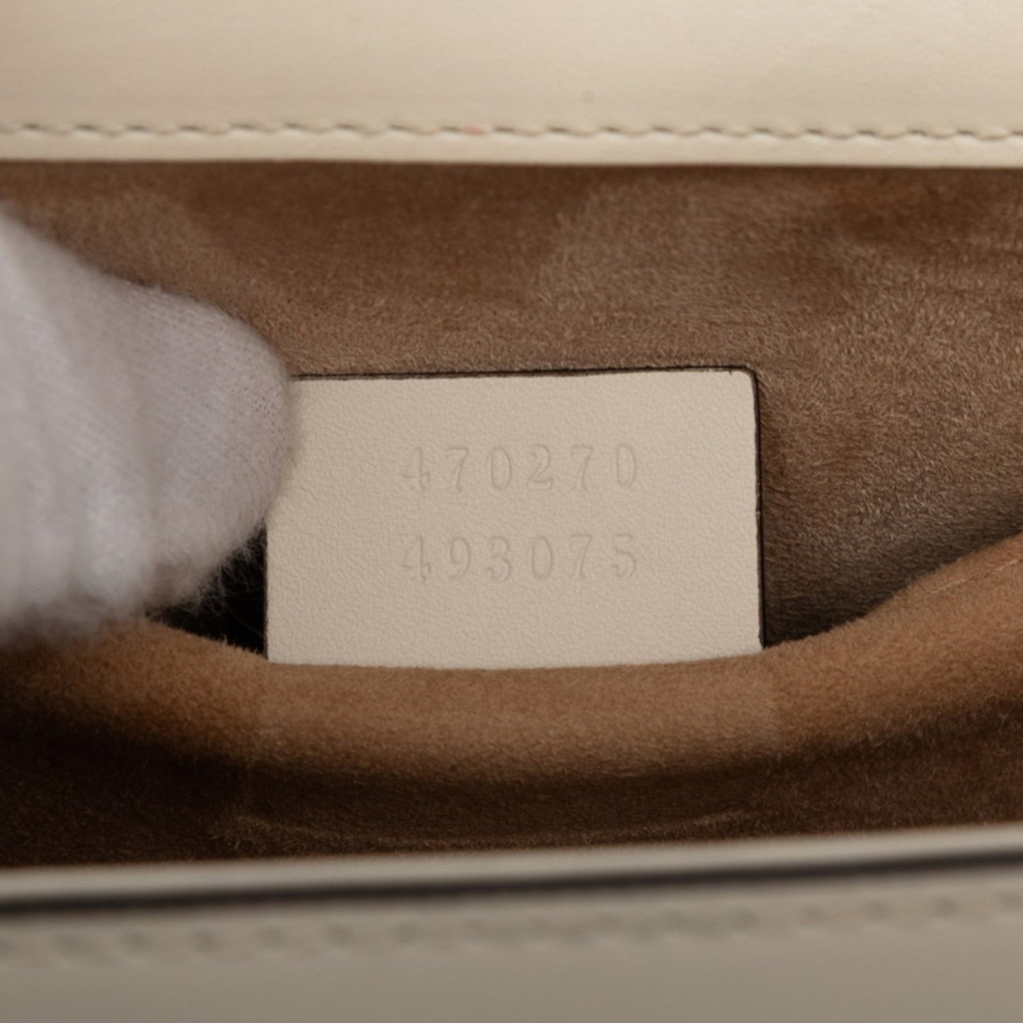 Gucci White Leather Handbag Shoulder Bag ( )