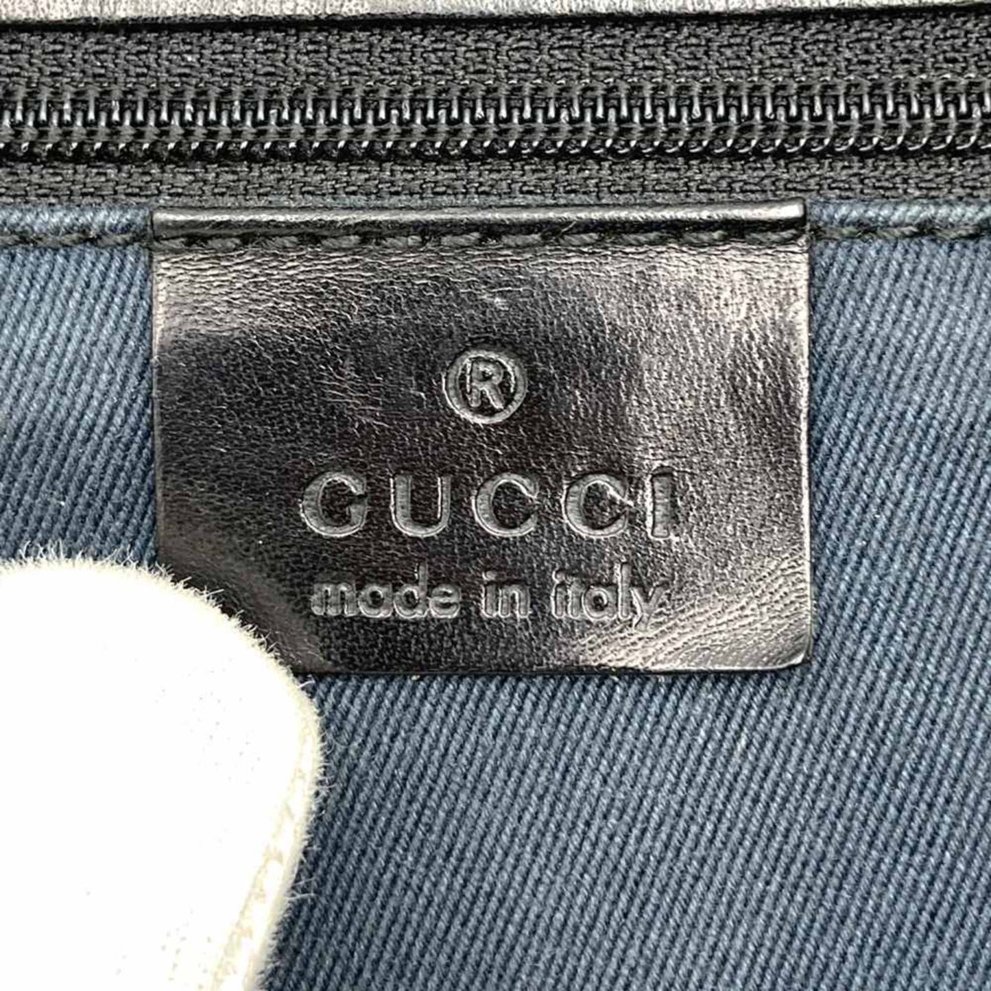 Gucci Black Denim Leather Shoulder Bag ( )