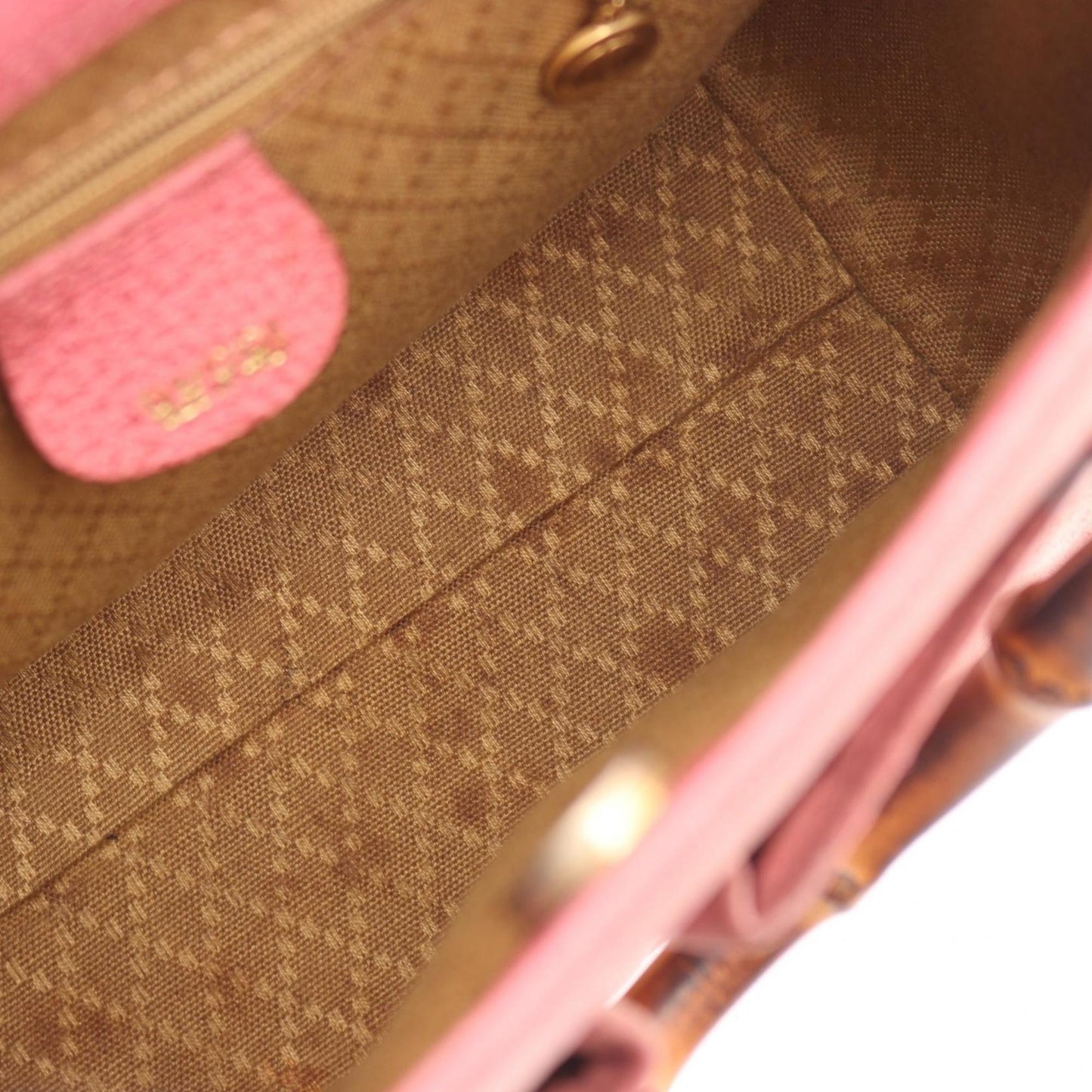 Gucci Pink Suede Leather Handbag ( )