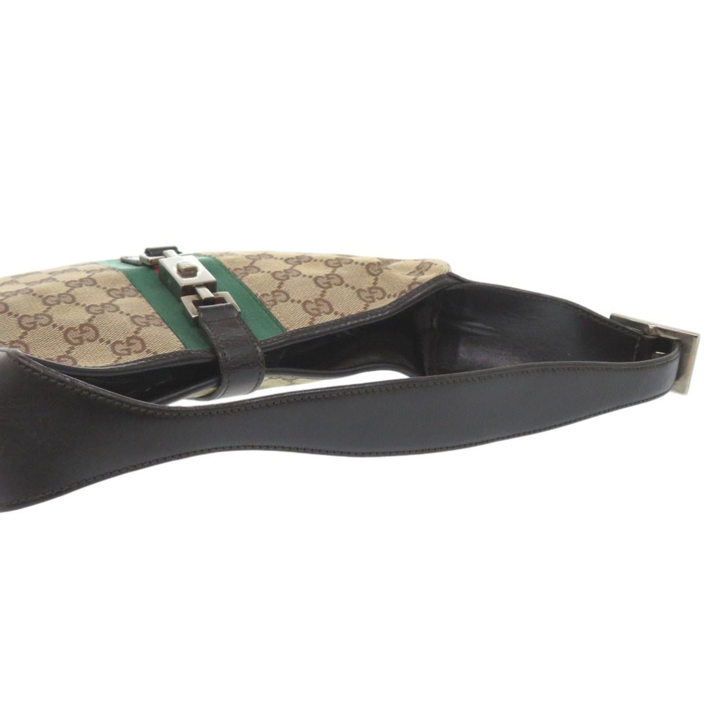 Gucci Beige Gg Canvas Leather Handbag Shoulder Bag ( )