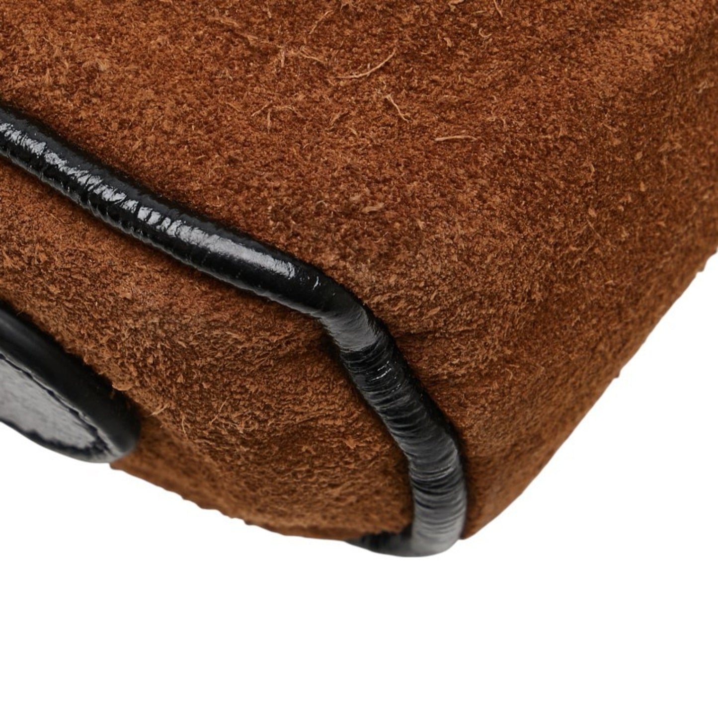 Gucci Black Brown Suede Leather Shoulder Bag ( )
