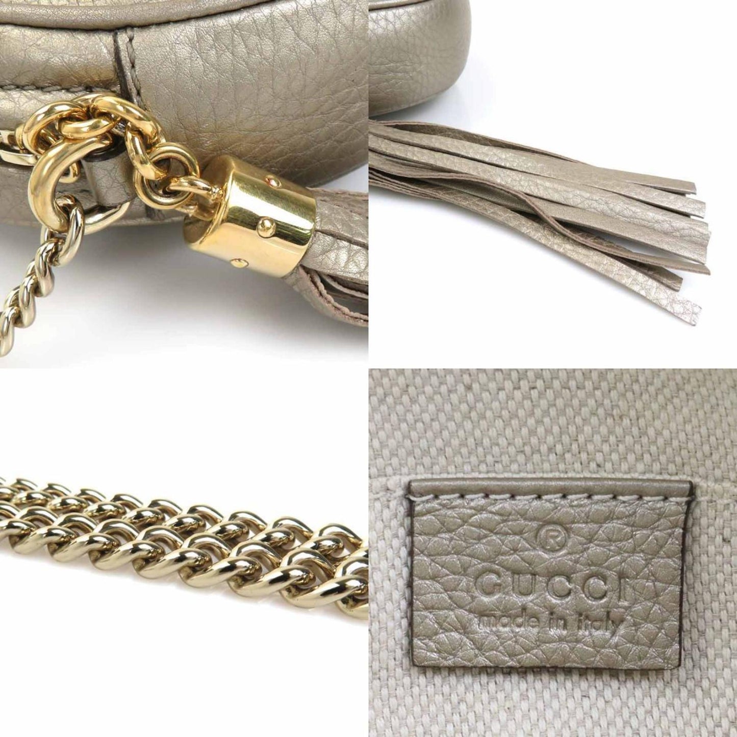 Gucci Gold Leather Shoulder Bag ( )